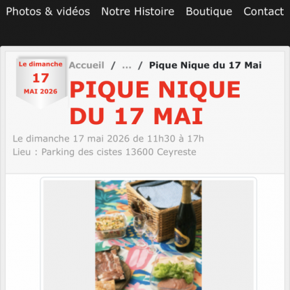 Journée pique-nique PJ dimanche 17 mai