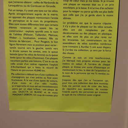 Plaques vélos